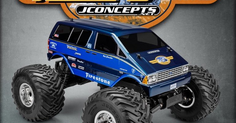 Jconcepts Ford Aerostar Bigfoot Shuttle Clear Body Big Squid Rc