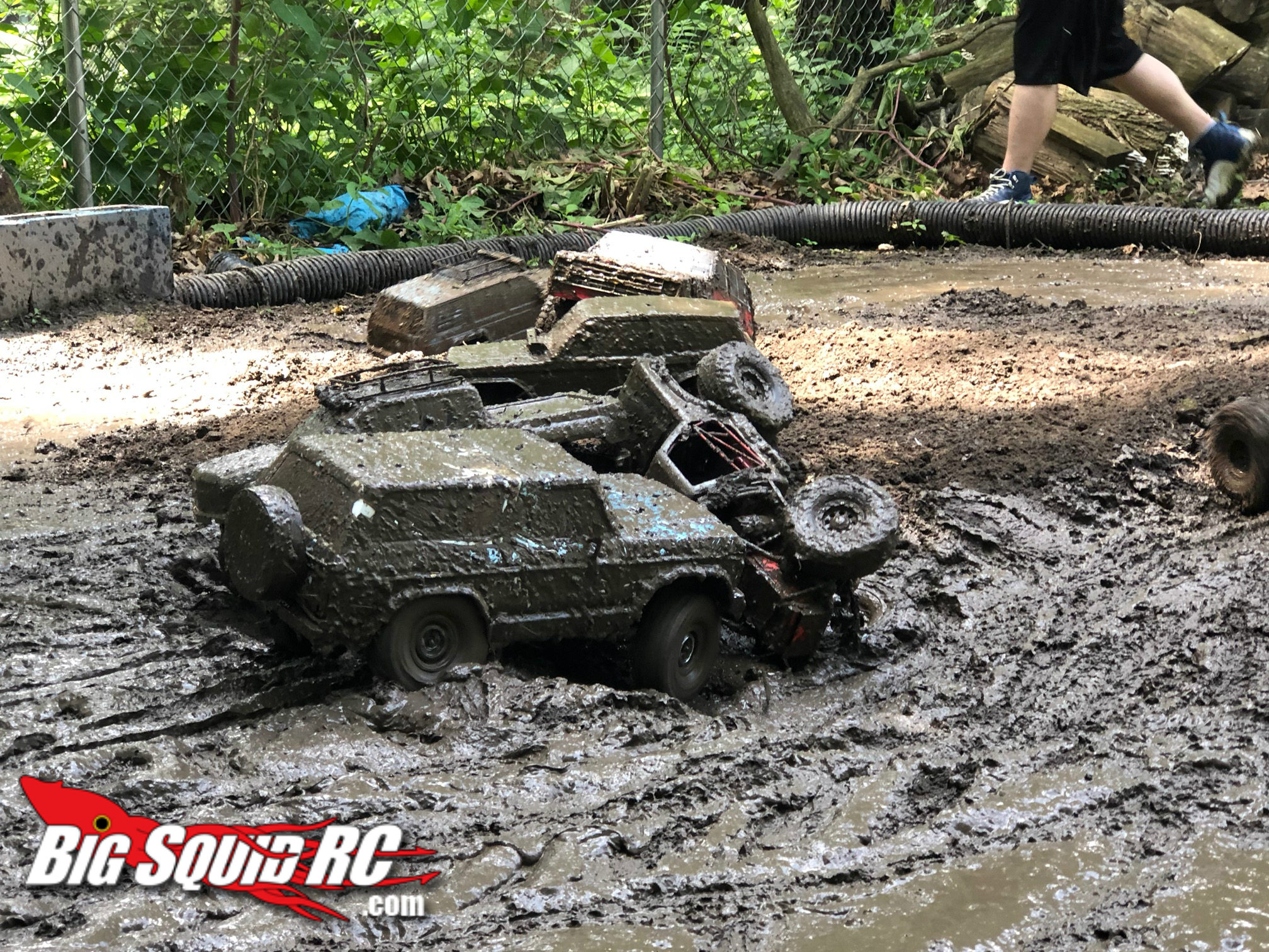 rc cars going through mud
