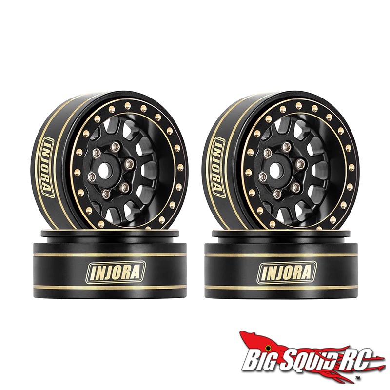 Injora's 1.0 Plus 12-Spoke 42g Brass Beadlock Wheels for Small