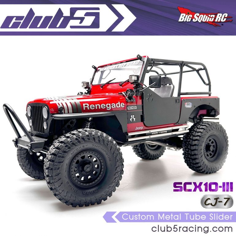 Club 5 Racing Tube Rock Sliders for the SCX10 Jeep CJ-7