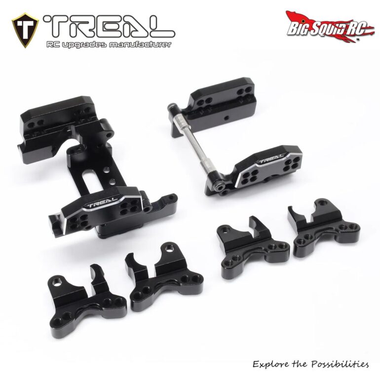 Treal Aluminum Dual Shock Tower Mounts - TRX-4MT